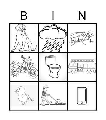 Sounds I Hear Bingo Card