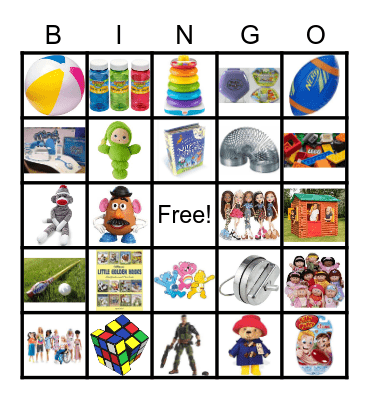Childhood Toys Bingo Card