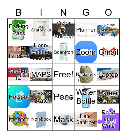 BACK TO SCHOOL Bingo Card