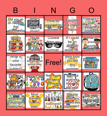 Back to School Bingo! Bingo Card