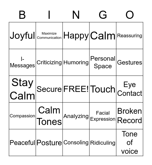 Parenting Bingo Card