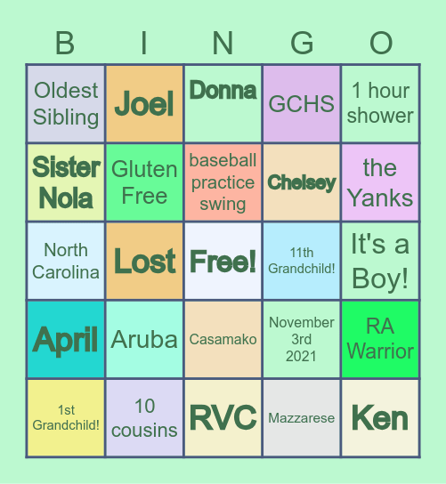 BABY'S COMIN'! Bingo Card