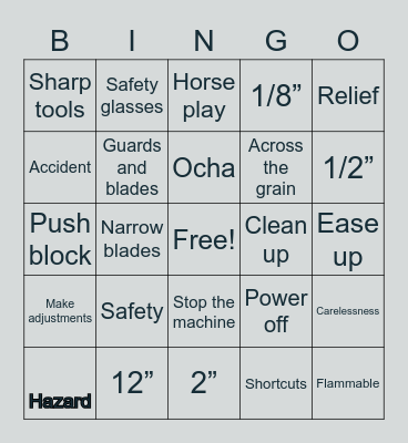 Construction Bingo Card