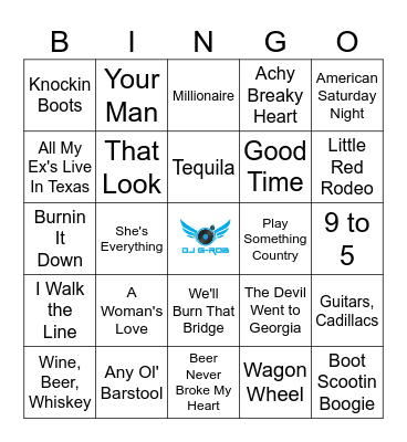 Now Ain't That Country! Bingo Card