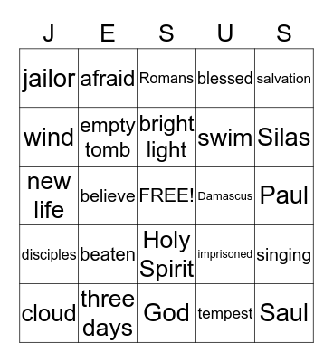 The Gift of Love Bingo Card