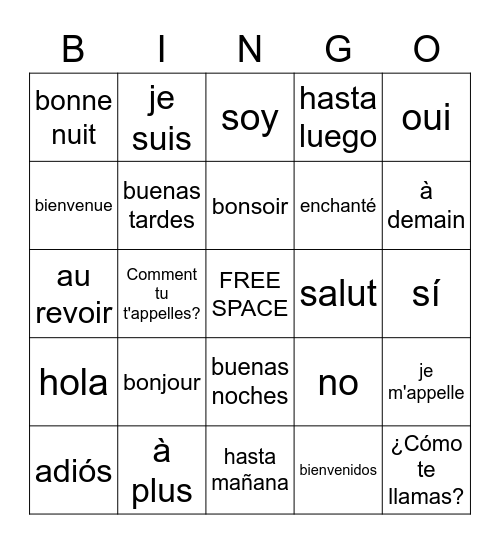 6WL U1 S&F Combo Bingo Card