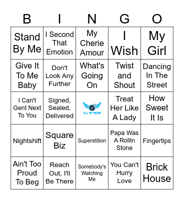 Motown Feeling! Bingo Card