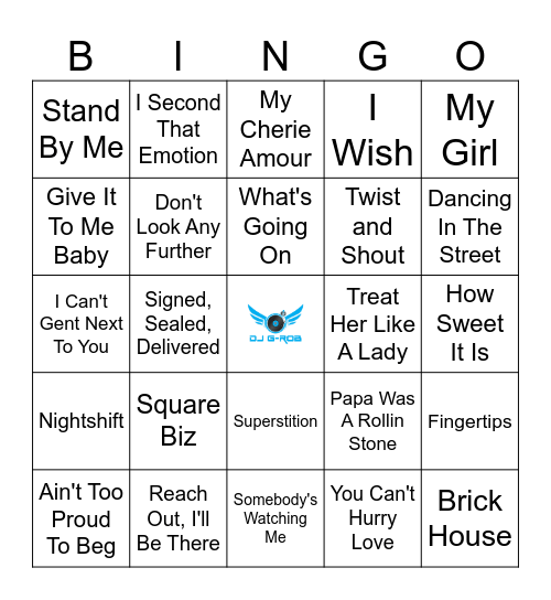 Motown Feeling! Bingo Card