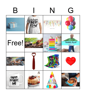 Fathers Day Bingo Card