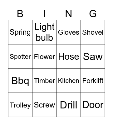 Kinga Binga Bingo Card