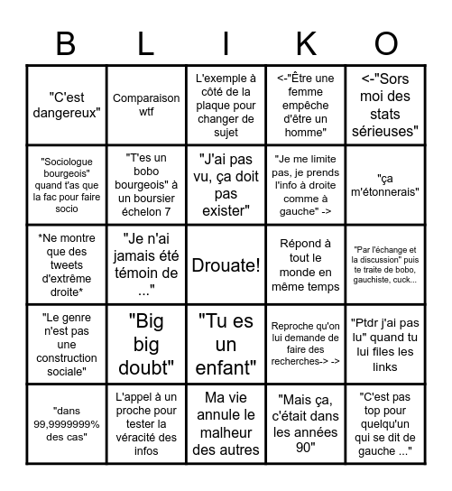 Blikgo Bingo Card