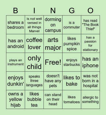 ABSA Kickoff Bingo Card