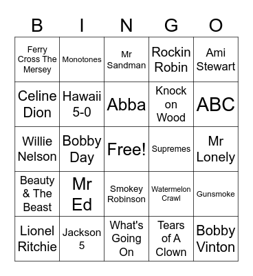 Sept 21 Bingo Game 8 Bingo Card
