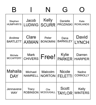 Teacher Bingo Card