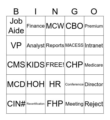 ENROLLMENT / BILLING CHRISTMAS PARTY  Bingo Card