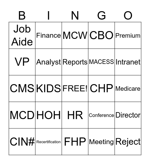 ENROLLMENT / BILLING CHRISTMAS PARTY  Bingo Card