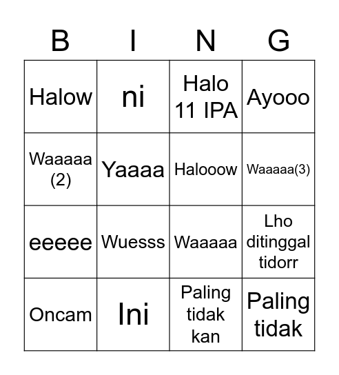 Bingo BlackMarket (Mr. A) Bingo Card