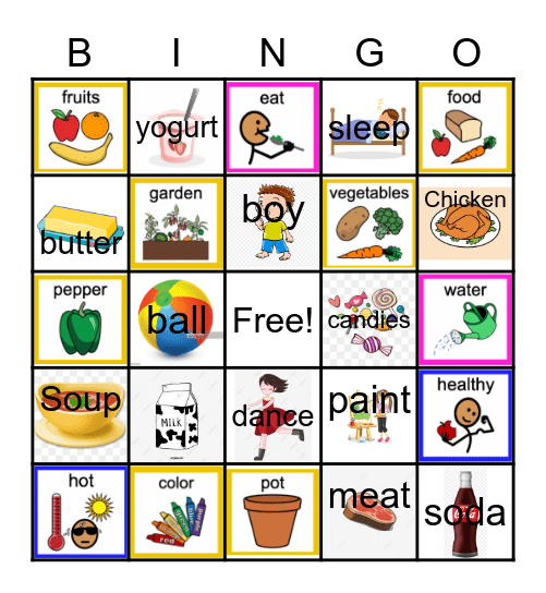 Vocabulary (Review) Bingo Card