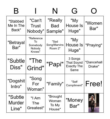 Drake Bingo Card