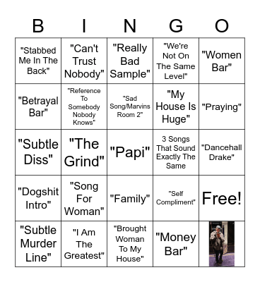 Drake Bingo Card