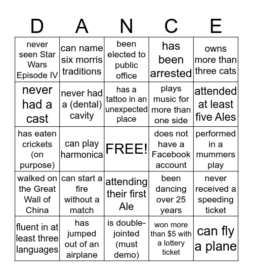 Ferry T'ale BINGO! Bingo Card