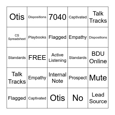 Bingo Card