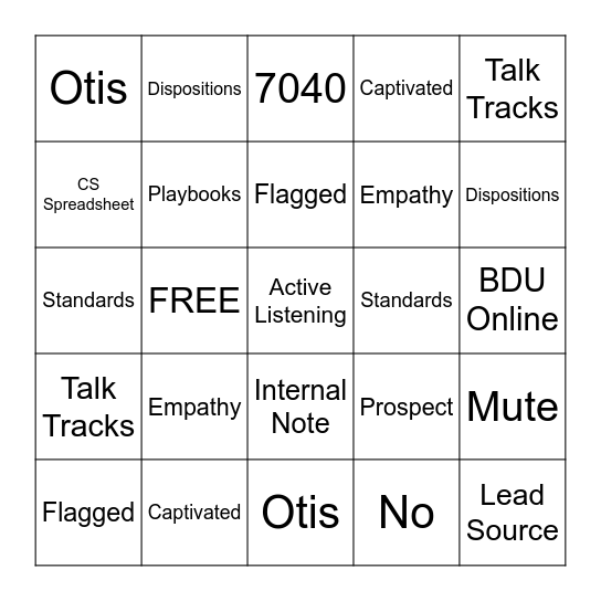 Bingo Card