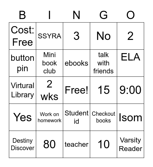 OPJ Video Orientation 21-22 Bingo Card