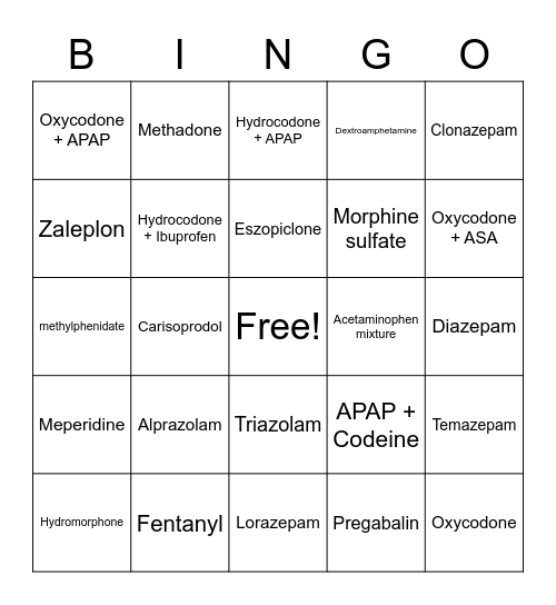 Andrea Resendez Bingo Card