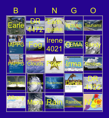 FEMA BMO Bingo Card