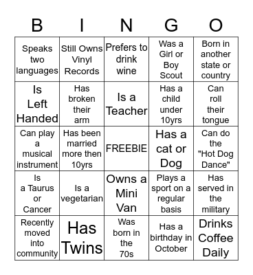Cocoplum IceBreaker BINGO Card