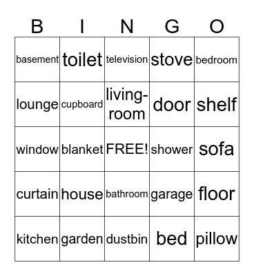 House Bingo Card