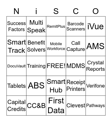 NiSC BINGO Card