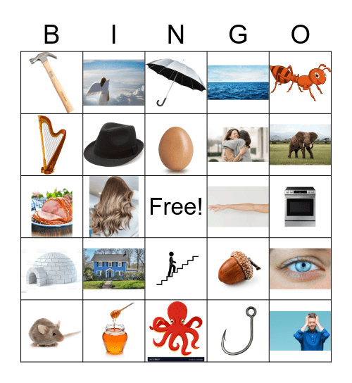 Easy Speech Bingo Card