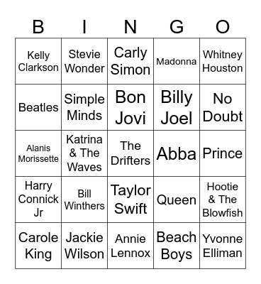 Love & War Bingo Card