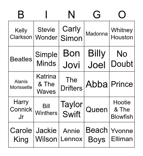 Love & War Bingo Card