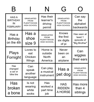Bingo Card