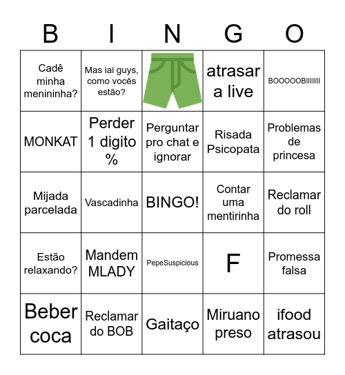 Bingo do Ness Bingo Card