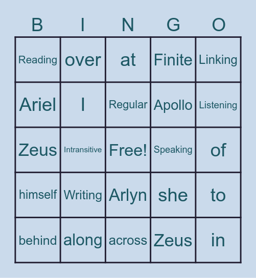 COURSE ENRICHMENT BINGO! Bingo Card