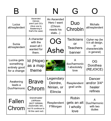 FEH 2022 Bingo Card