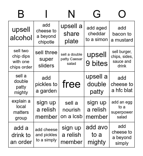 Till Bingo Card