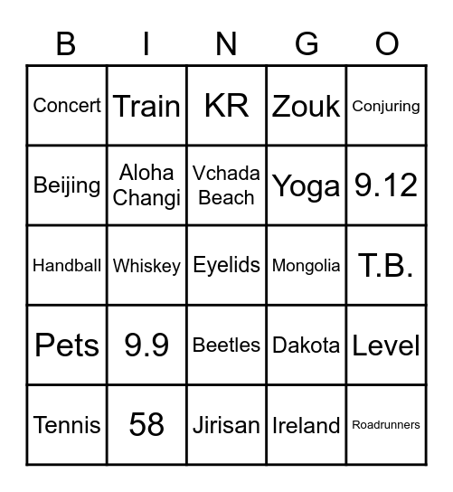 What's it to them? Bingo Card