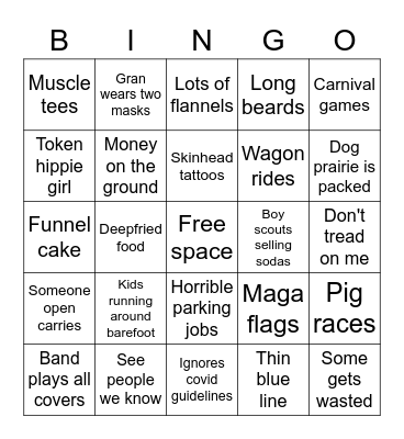 St Paul Picnic Bingo Card