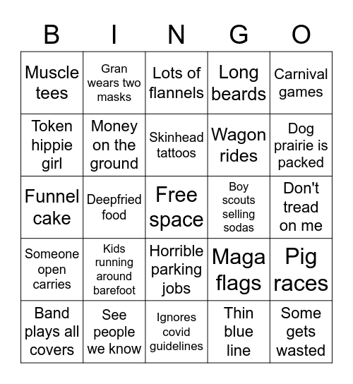 St Paul Picnic Bingo Card