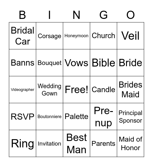 HYDEE & EJ Bingo Card