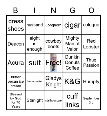 Yohoama's Birthday Bingo Card