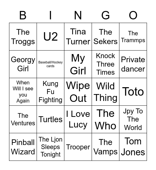 Sept 21 Game 9 Bingo Card