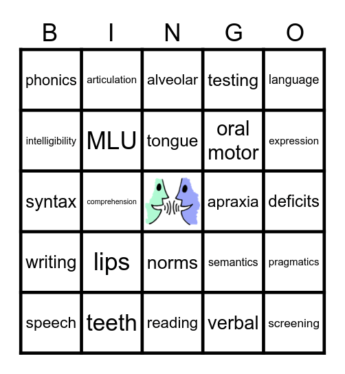 SLP Lingo Bingo Card