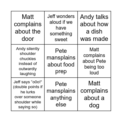 Birthday Bingo Card