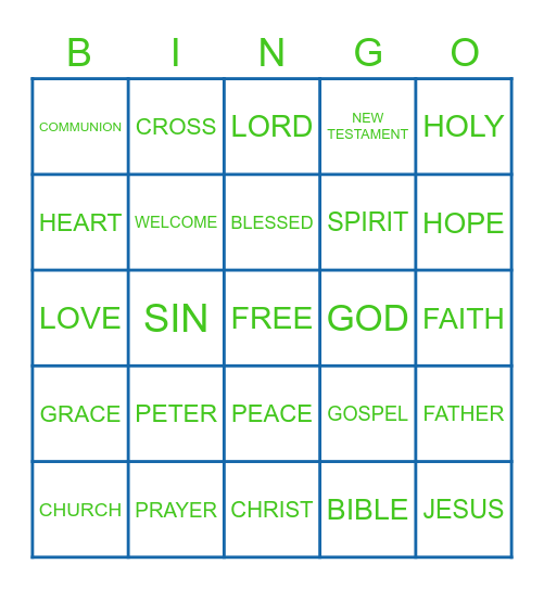 FBC Bingo Card